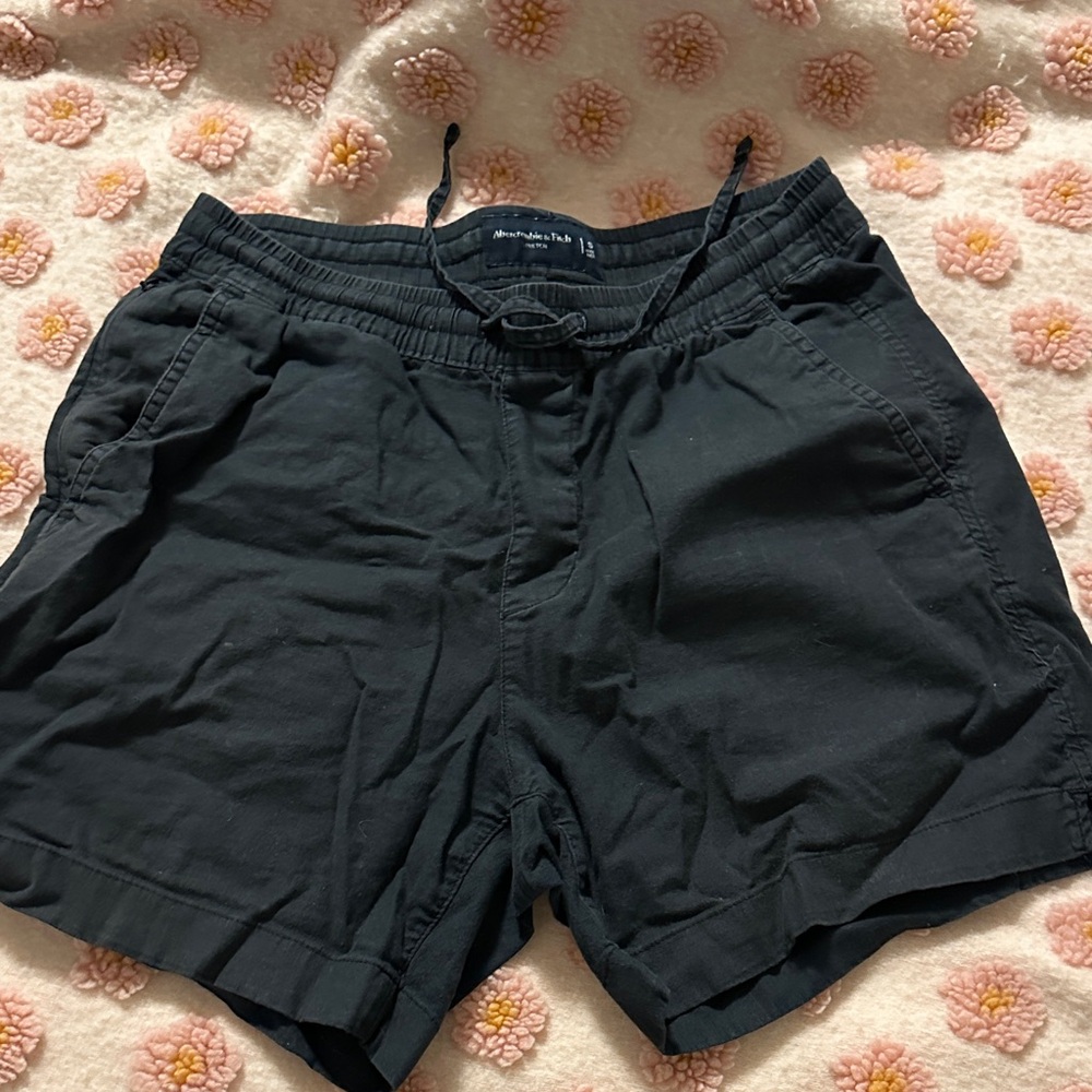 Abercrombie & Fitch Black Flat Front Men Shorts
